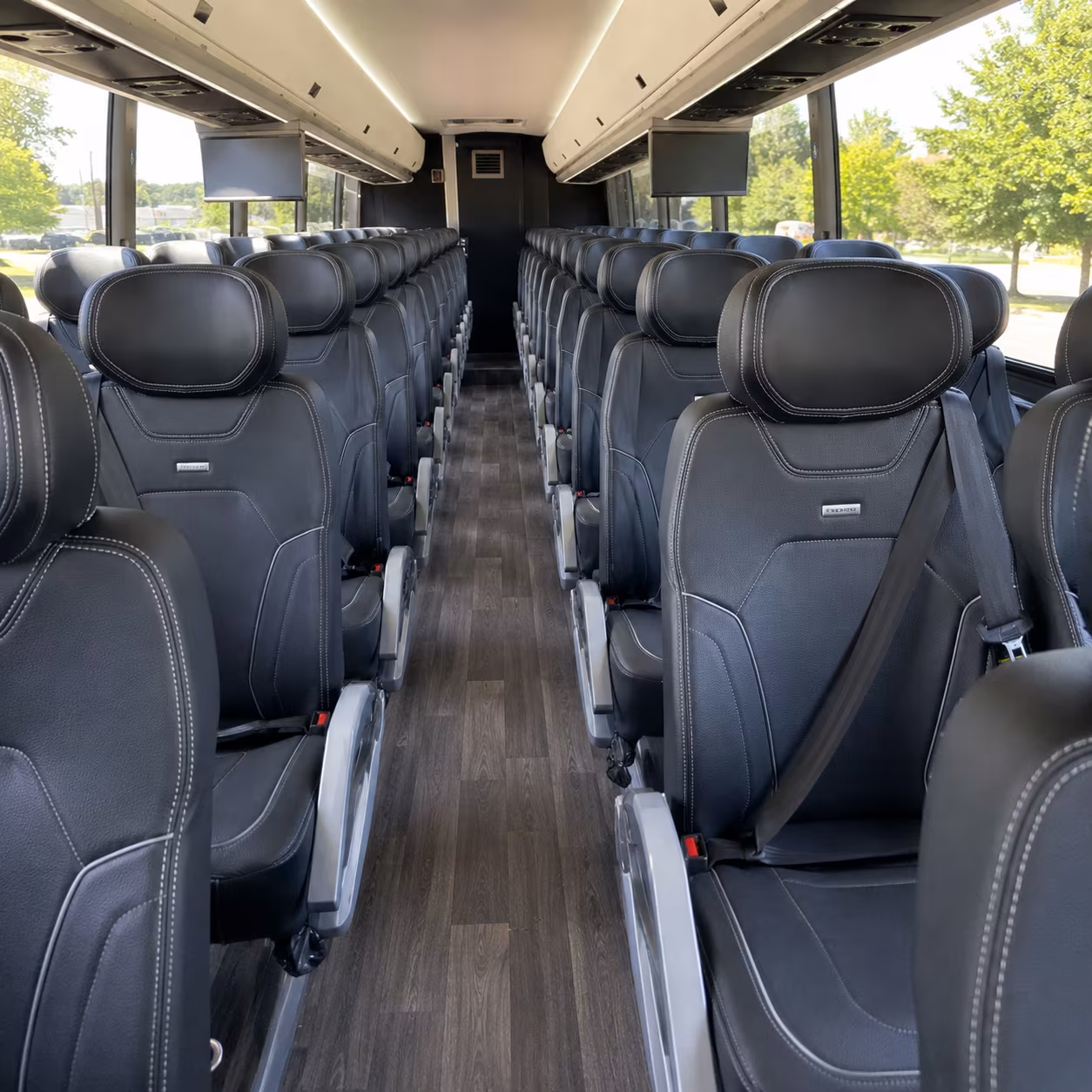 parker charter bus interior