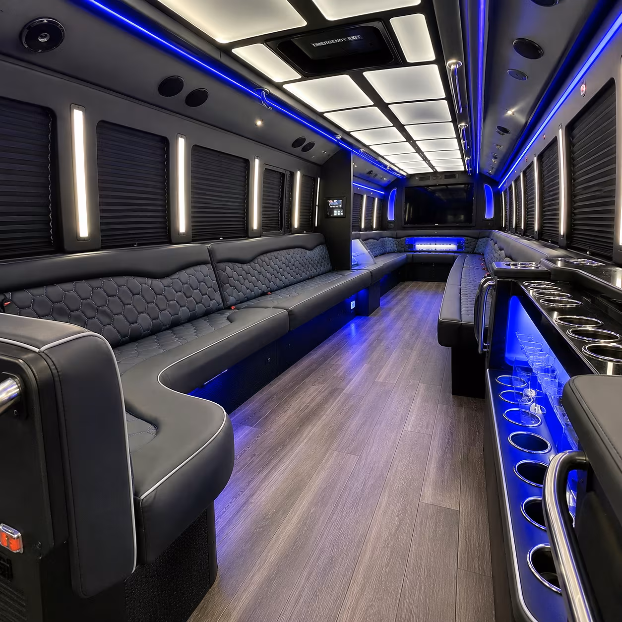 parker party bus rentals inside