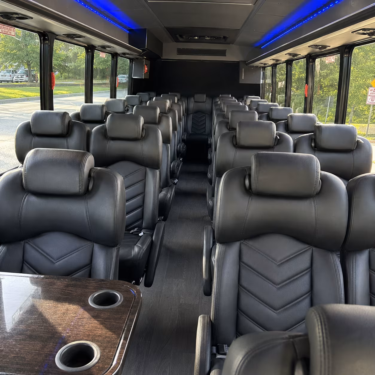 parker wedding transportation onboard seating